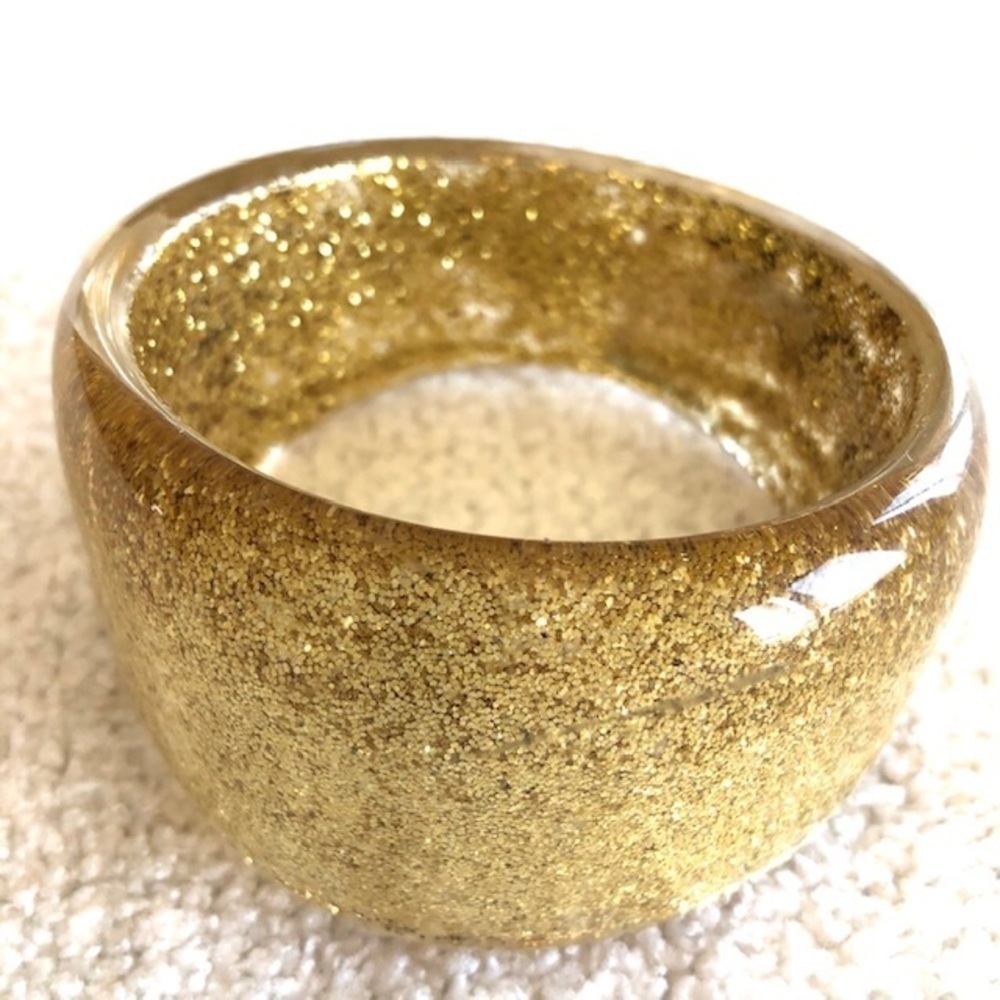 Gold color plastic bracelet
